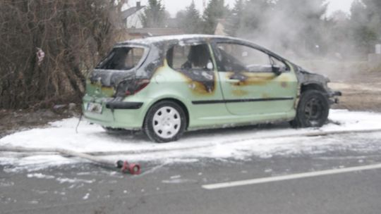 Auto płonęło na Witkowskiej