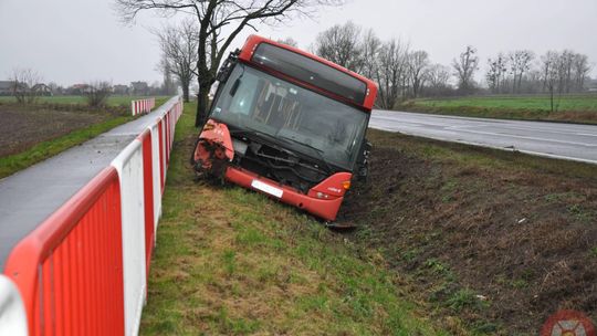 Autobus Kolei Wielkopolskich wykolejony