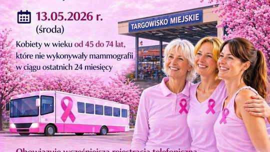 Bezpłatna mammografia w Słupcy. Badania 13 maja na targowisku miejskim