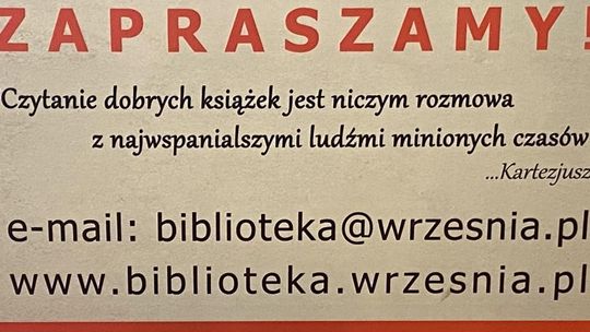 Biblioteka Publiczna Miasta i Gminy we Wrześni ponownie otwarta