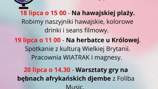 Jeśli wakacje, to tylko w podróży. Centrum kultury zaprasza