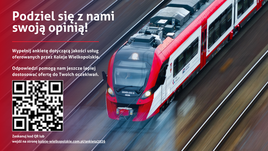Koleje Wielkopolskie badają jakość usług. Pasażerowie mogą wypełnić ankietę