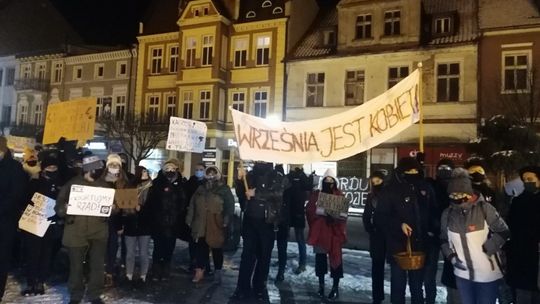 Kolejny strajk kobiet we Wrześni. Tym razem o wiele mniejszy