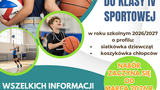 Nabór do klasy sportowej w Szkole Podstawowej nr 6 im. Jana Pawła II we Wrześni