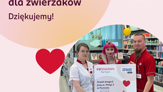 Pomagamy jak umiemy w Poznaniu: ponad 6 000 zł dla Fundacji „Głosem Zwierząt”