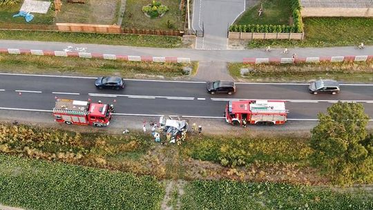 Pożar samochodu osobowego na drodze K-92