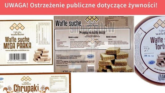 Wafelki wycofane z obrotu! Zawierały skażone mleko w proszku