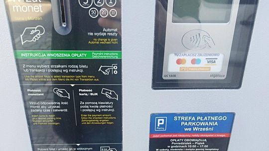 We Wrześni za parking zapłacimy kartą a także przez aplikację moBILET