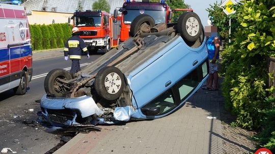 Wypadek w Kołaczkowie. Jedna osoba trafiła do szpitala