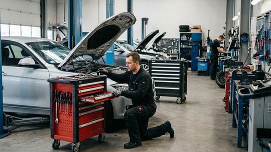 Wyposażenie warsztatu samochodowego - na co zwrócić uwagę przy wózkach narzędziowych