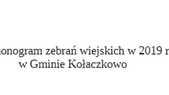 Zebrania wiejskie w Kołaczkowie