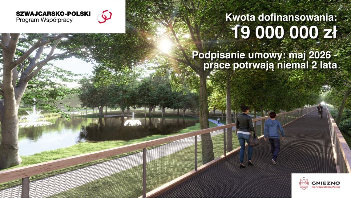 19 milionów złotych na rewitalizację Parku Miejskiego w Gnieźnie. Prace ruszą jeszcze w tym roku