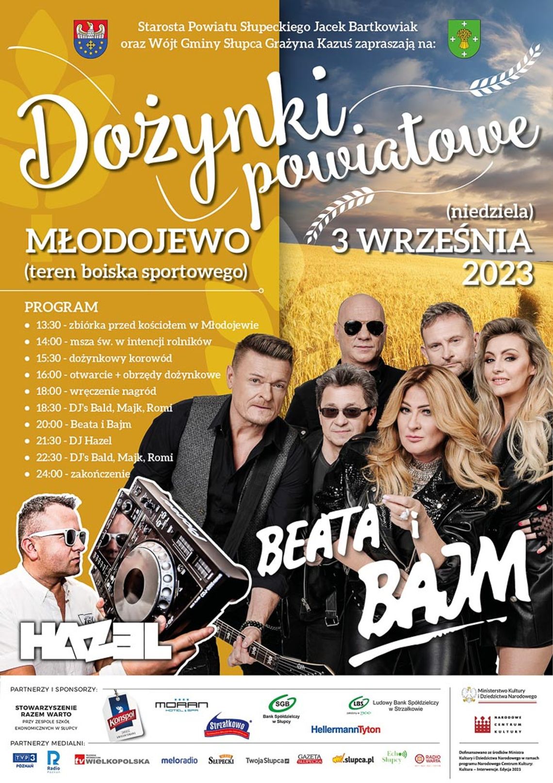 Bajm i DJ Hazel muzycznymi gwiazdami dożynek powiatowych w Młodojewie