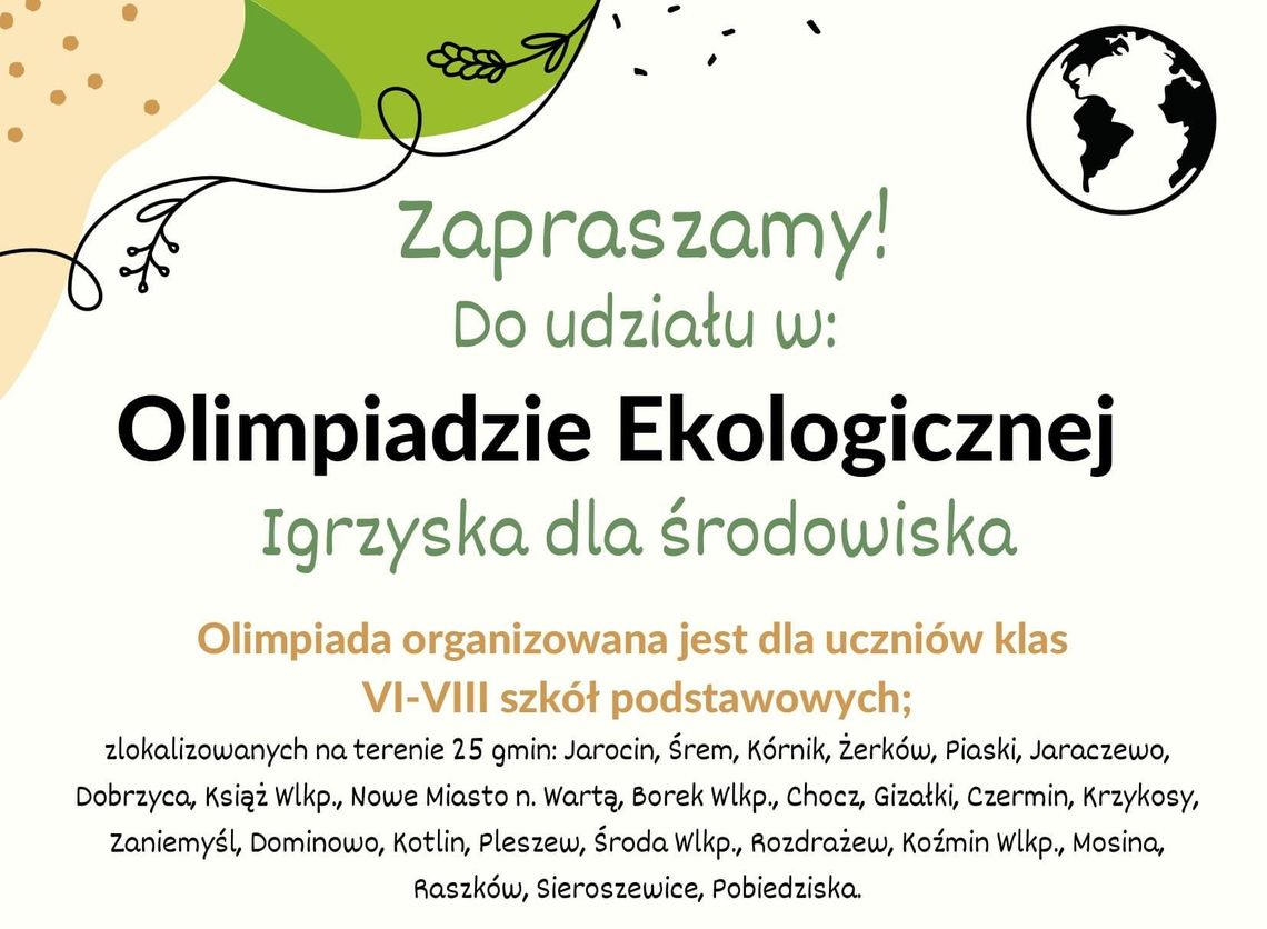 Duże zainteresowanie Olimpiadą Ekologiczną Duże zainteresowanie Olimpiadą Ekologiczną