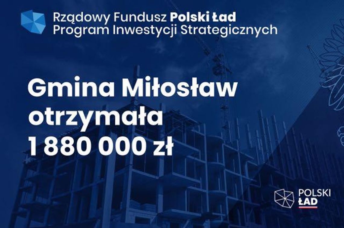 Gmina Miłosław wśród beneficjentów "Polskiego Ładu". Dostała prawie 2 mln