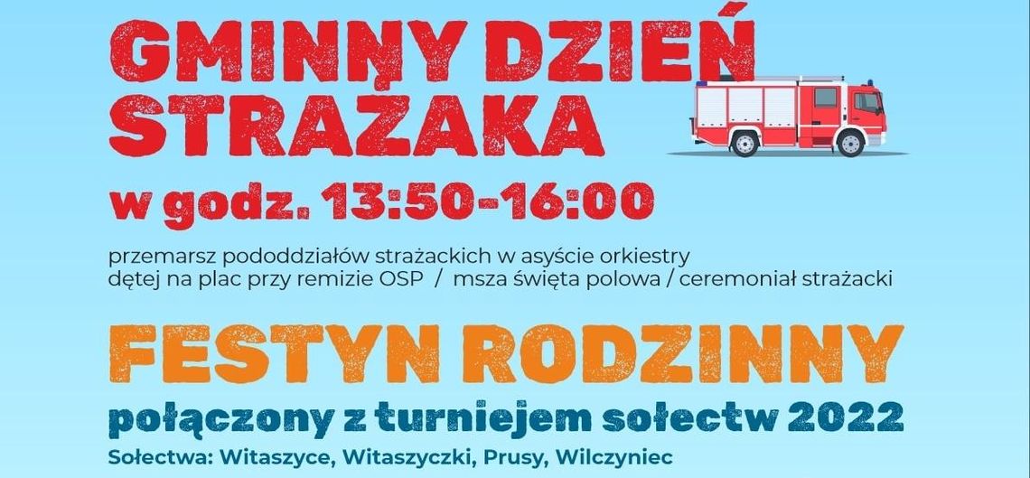 Gminny Dzień Strażaka połączony z festynem rodzinnym