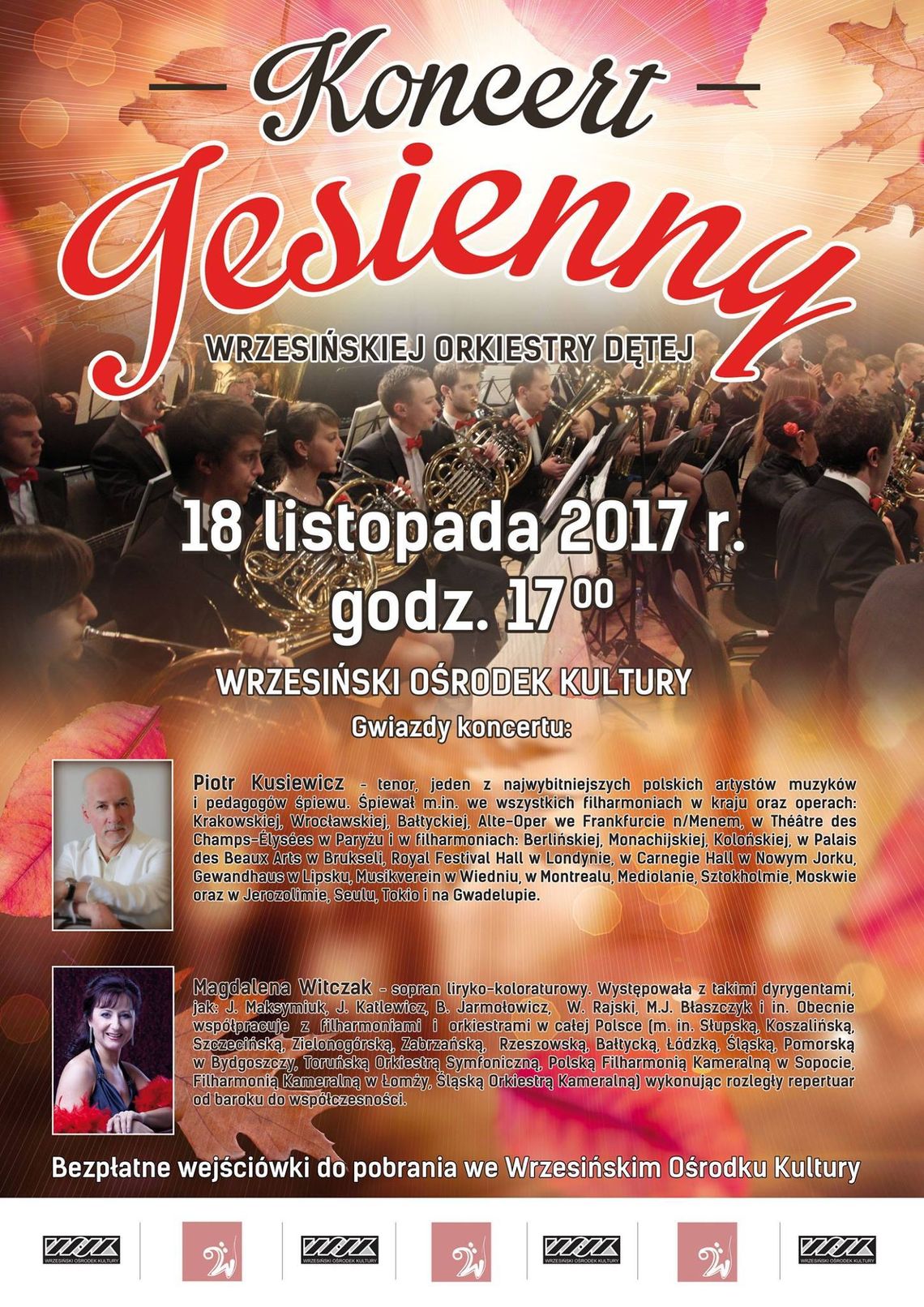 Jesienny koncert ze znanymi śpiewakami