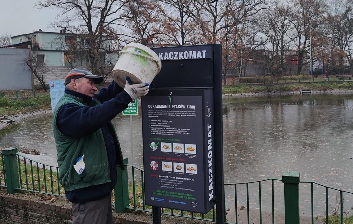 Kaczkomat dla łabędzia Edzia i innych ptaków