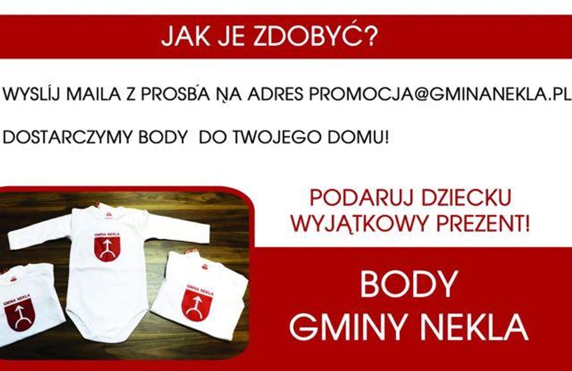 Każdy sposób na promocję jest dobry. Gmina Nekla rozdaje body