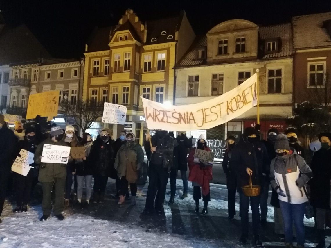 Kolejny strajk kobiet we Wrześni. Tym razem o wiele mniejszy