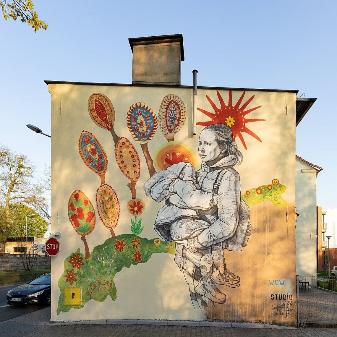 Mural dla Ukrainy w Śremie