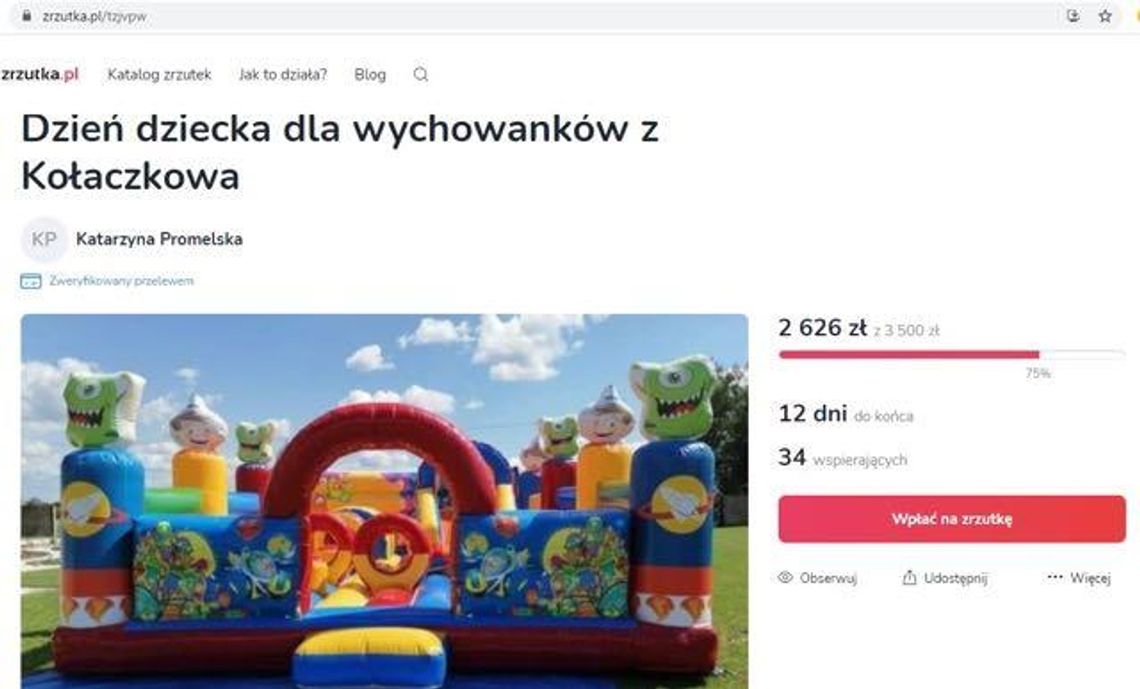 Niespodzianka dla dzieciaków z Kołaczkowa. Będzie festyn