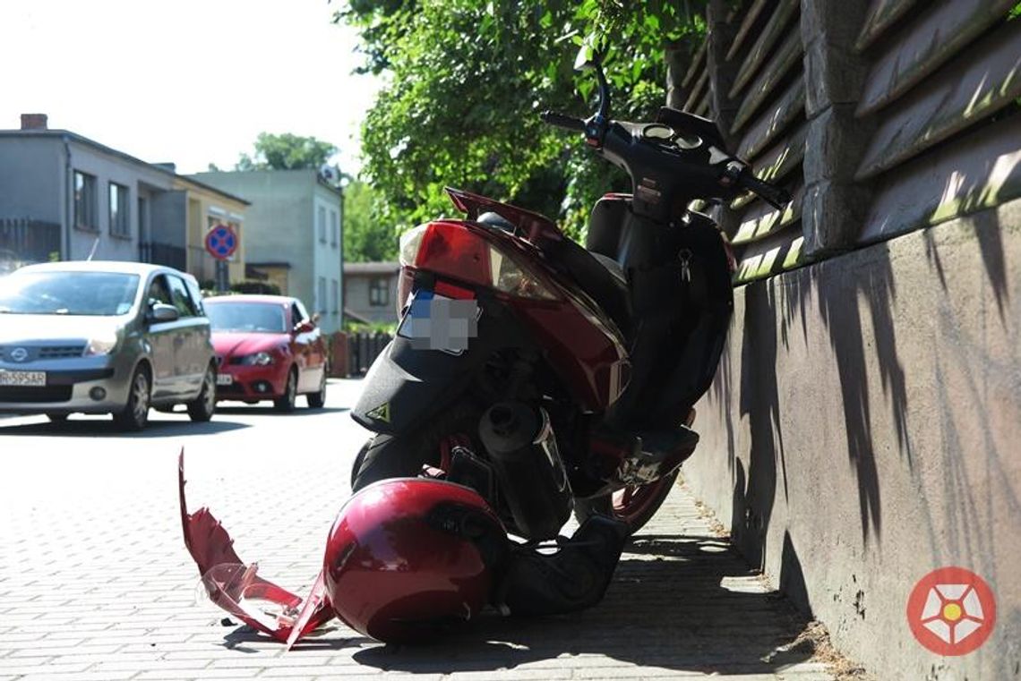 Potrącony skuter na Kilińskiego