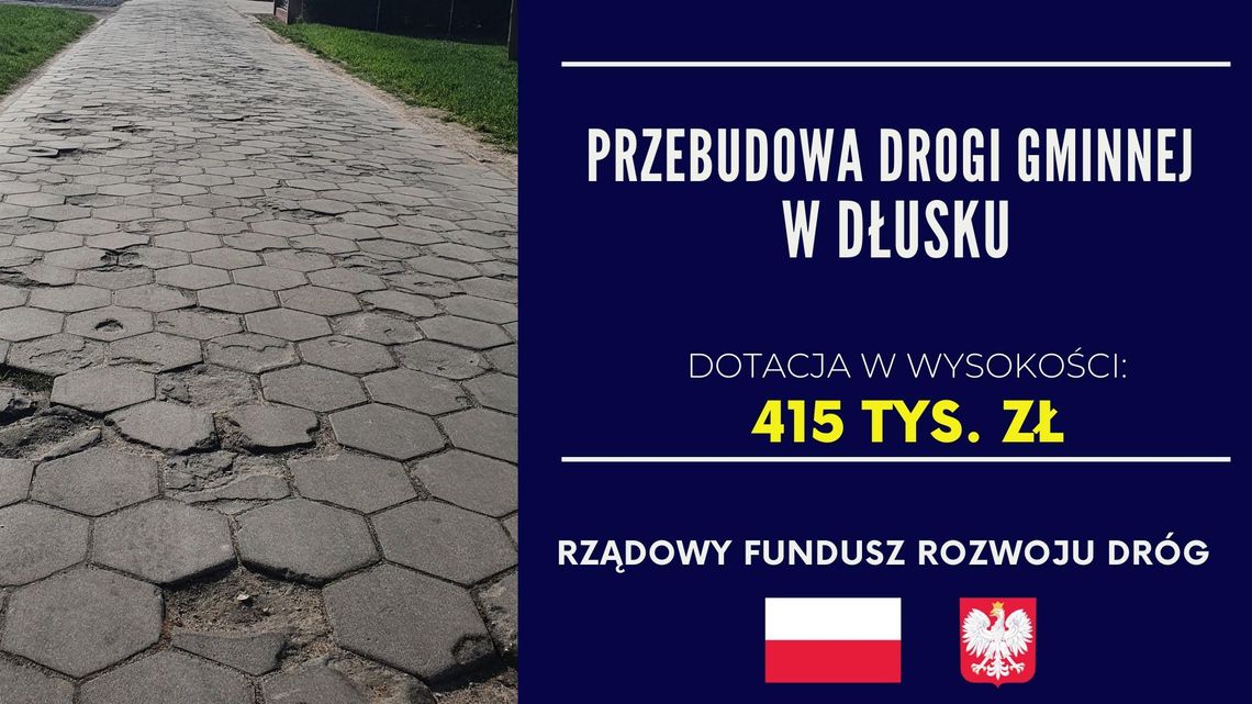 Powstanie droga w Dłusku - wysłużoną trylinkę zastąpi asfalt