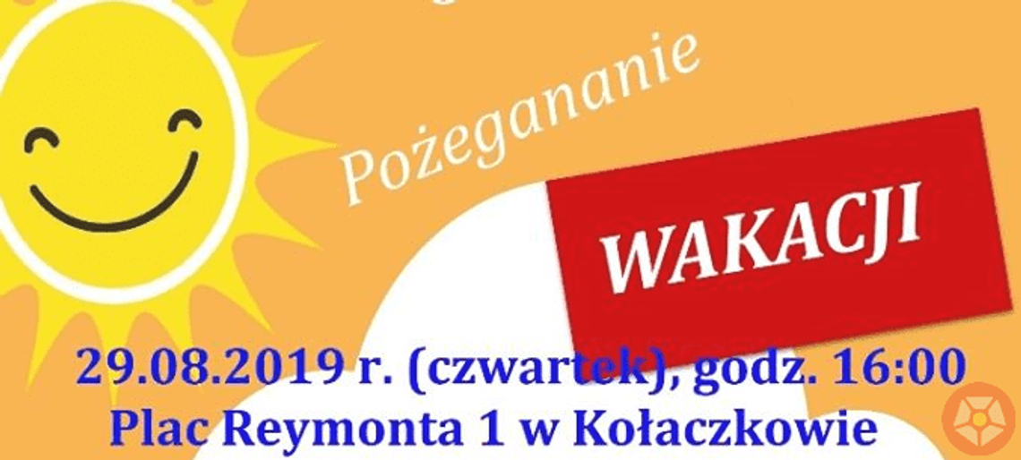 Pożegnanie wakacji - zaproszenie