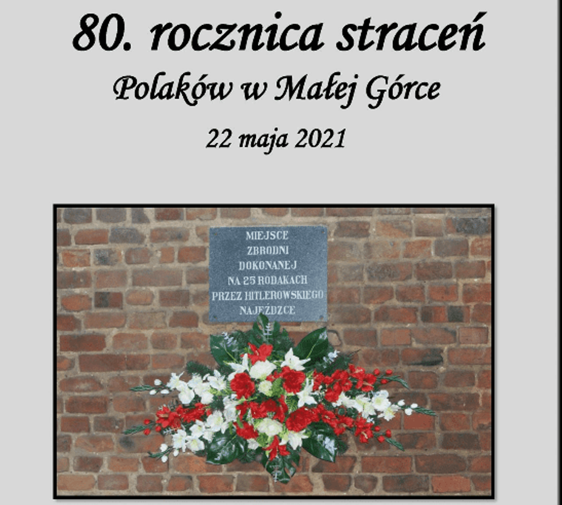 Skromne obchody 80. rocznicy niemieckiego mordu w Małej Górce