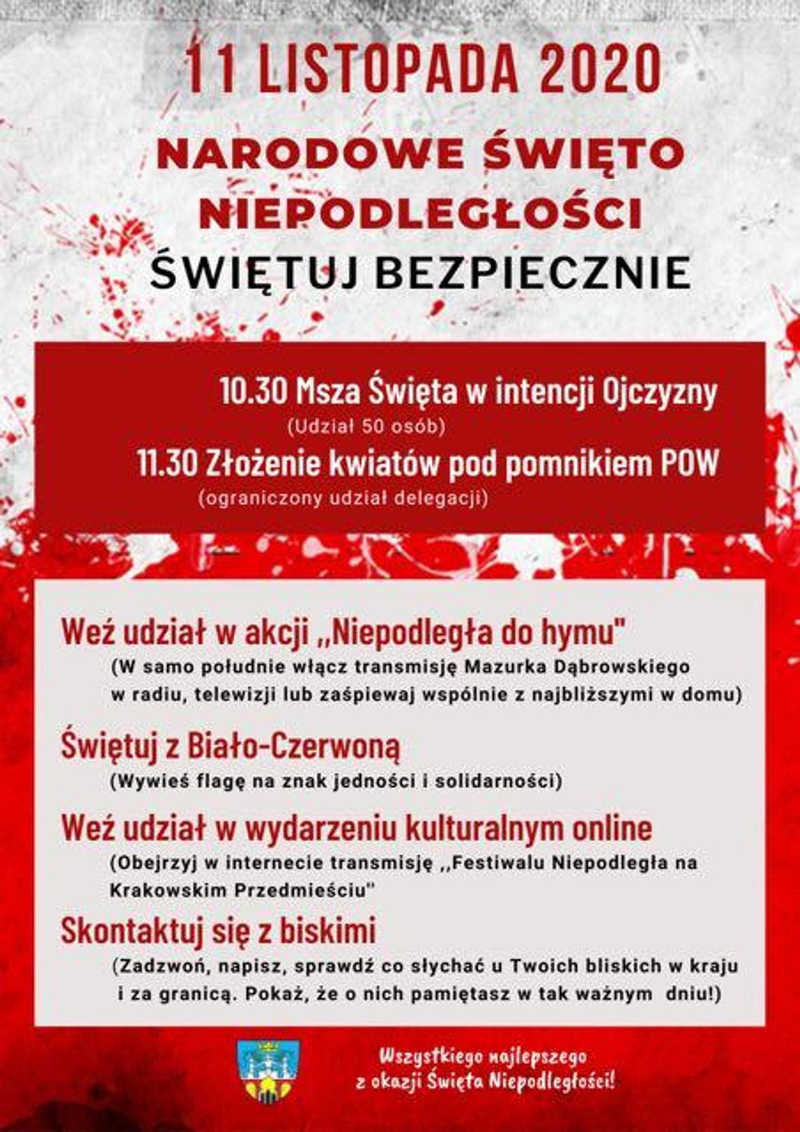 Świętowanie inne niż zwykle. 11 listopada w okrojonej wersji