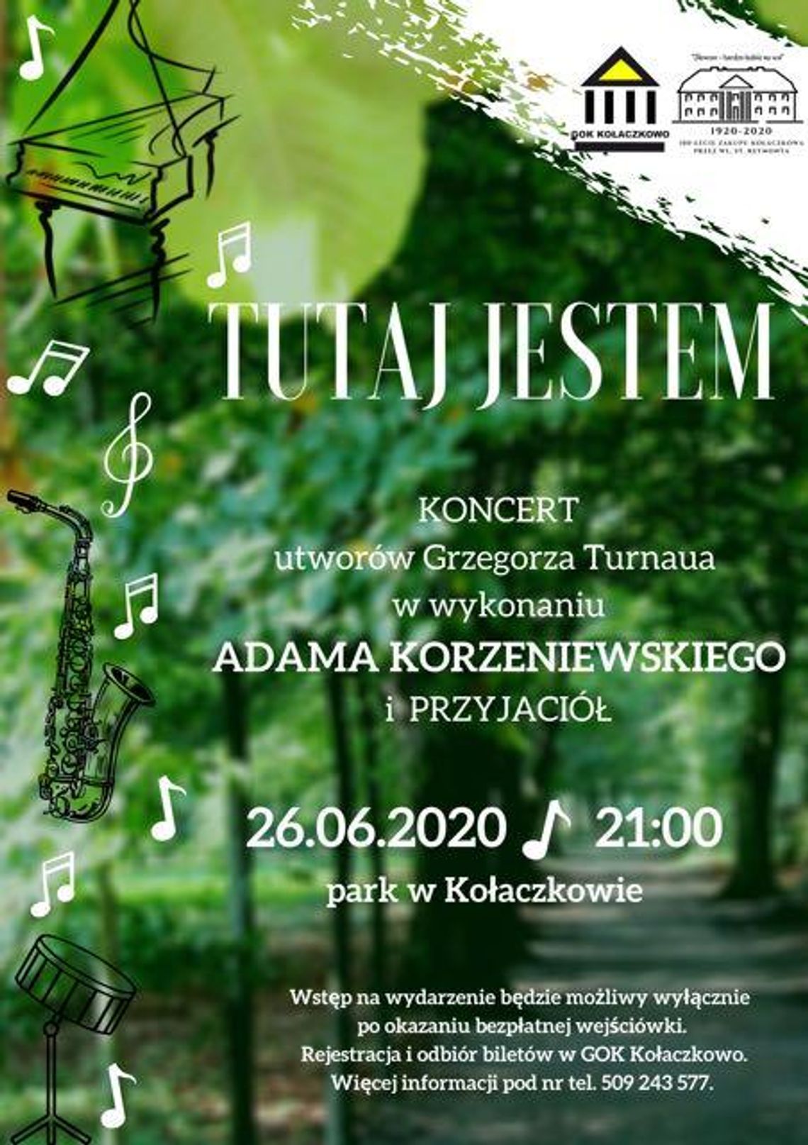 "Tutaj Jestem". Zaproszenie na wyjątkowy koncert w parku Reymonta