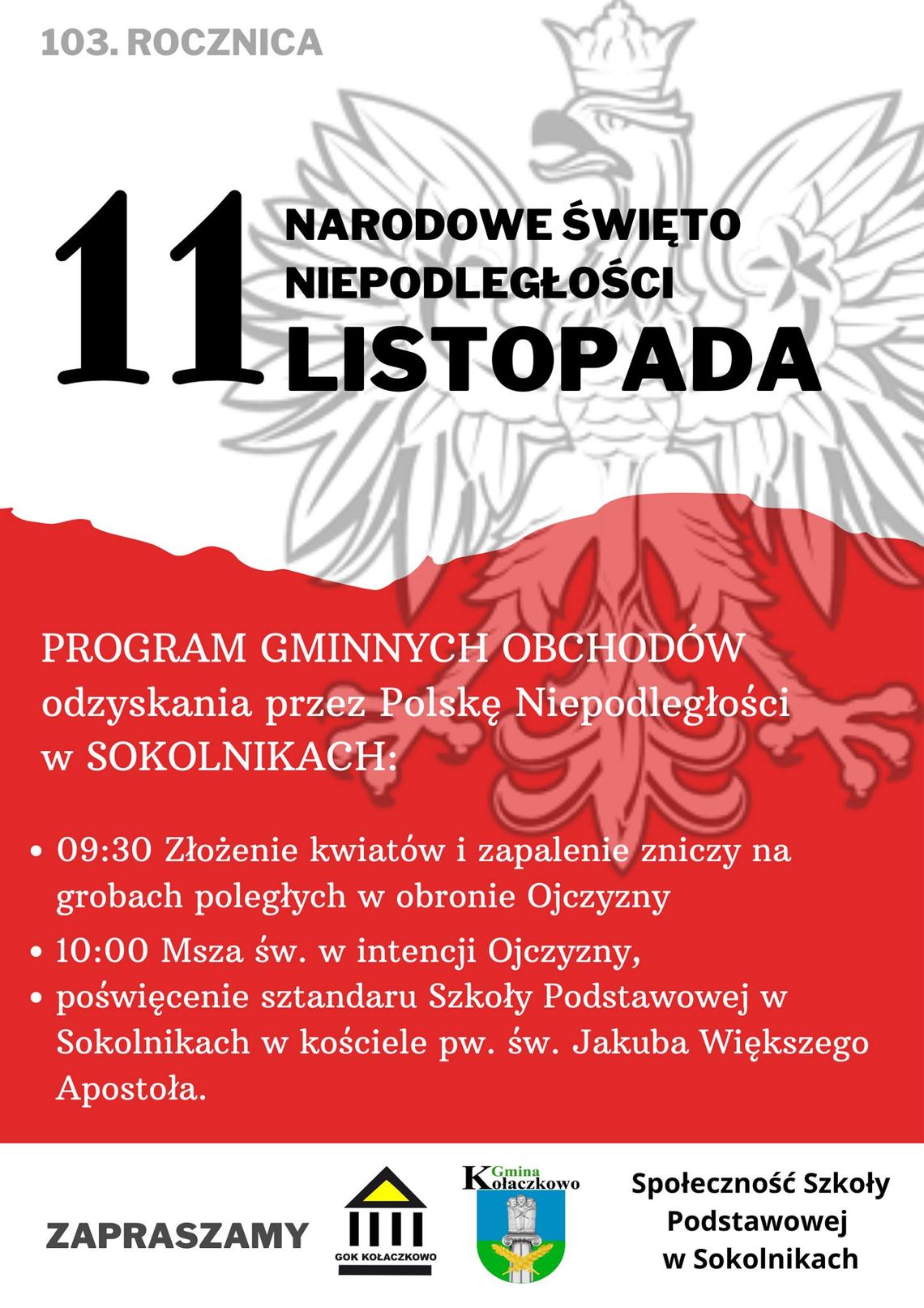 W kościele i w szkole. 11 listopada w gminie Kołaczkowo