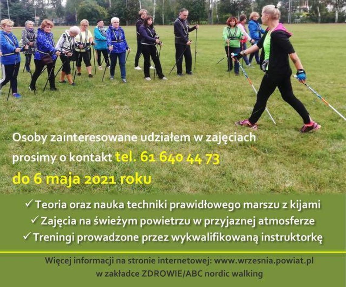 W zdrowym ciele zdrowy duch. Ruszają zajęcia nordic walking