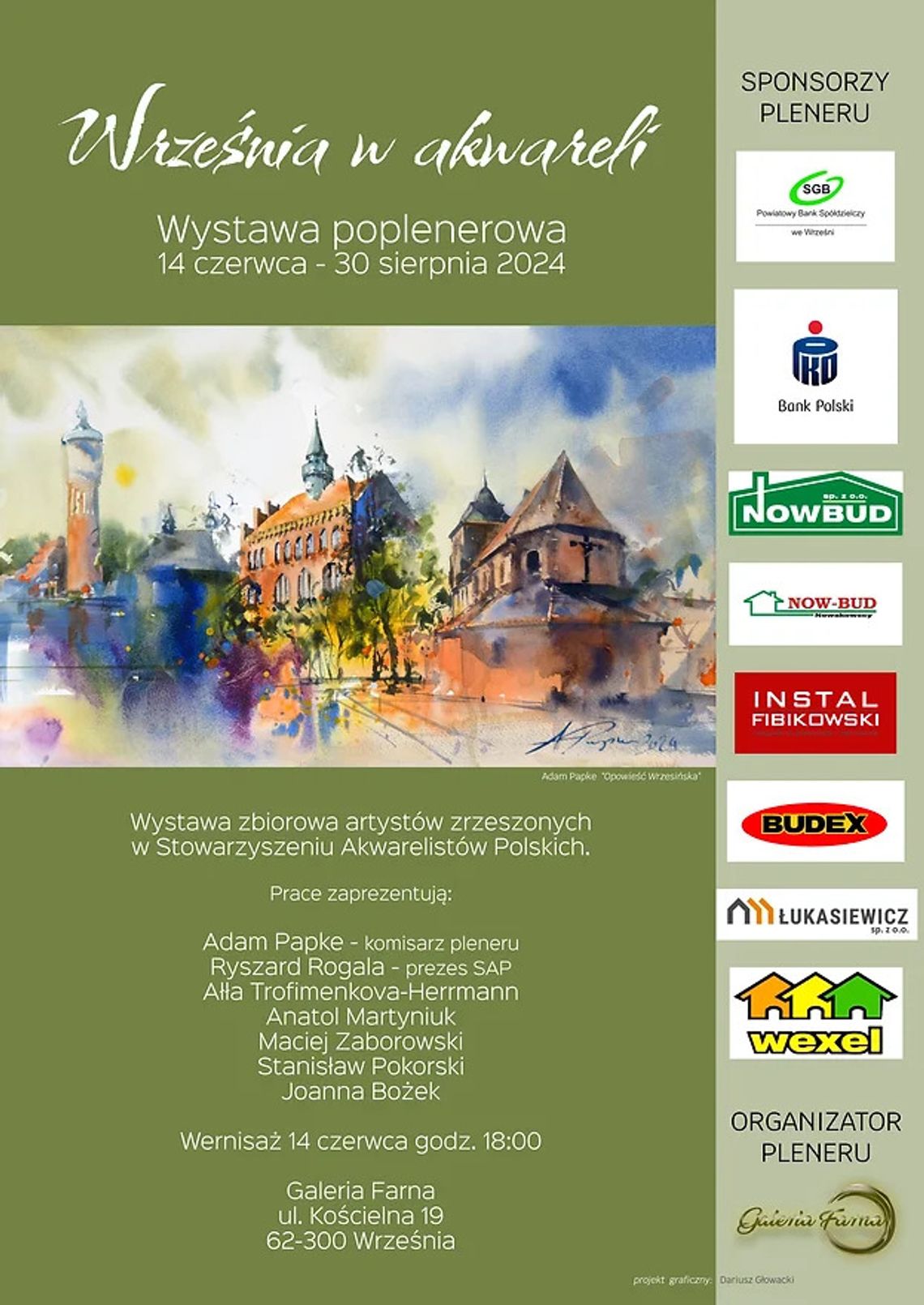 "Września w akwareli". Wystawa poplenerowa