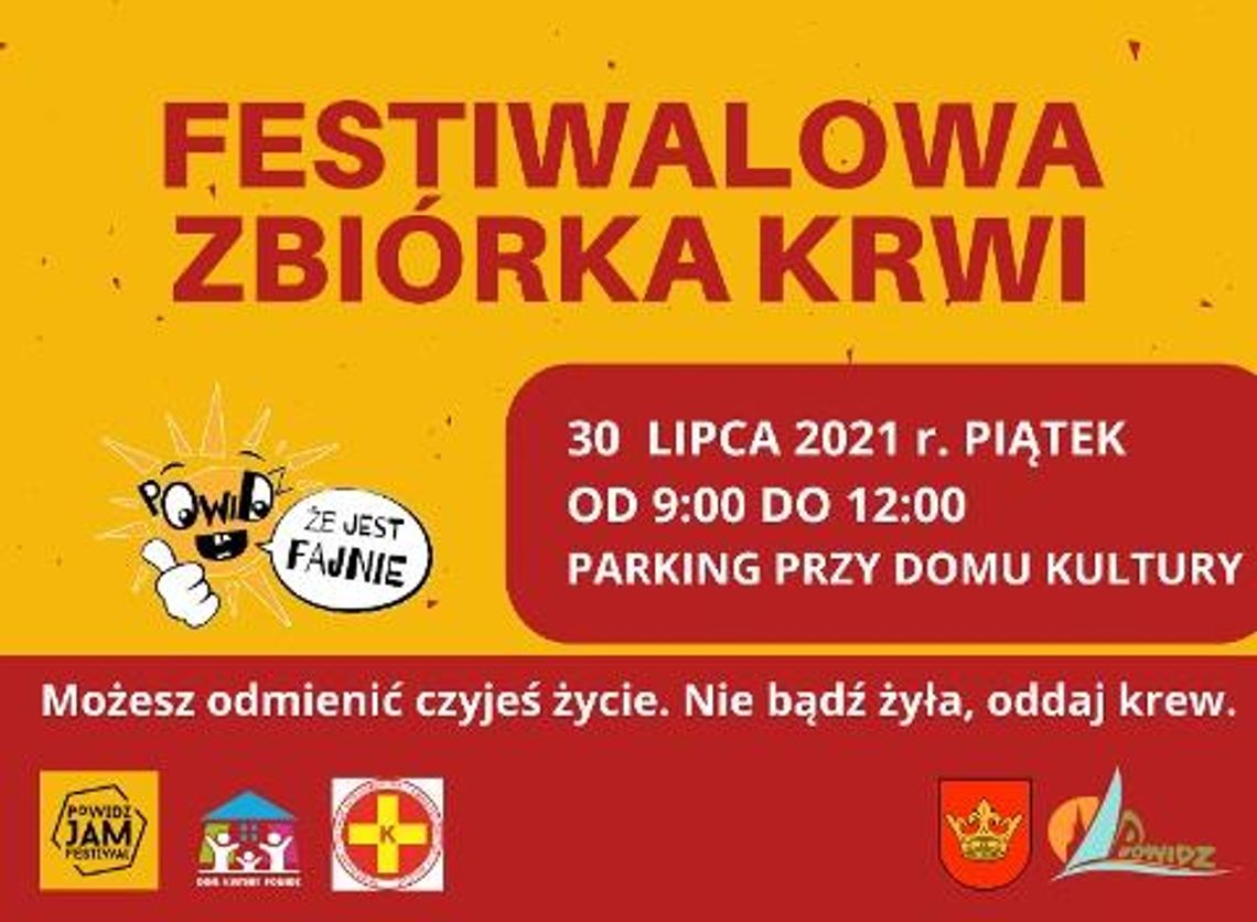 Wybierając się na "Powidz Jam Festiwal" będzie można oddać krew