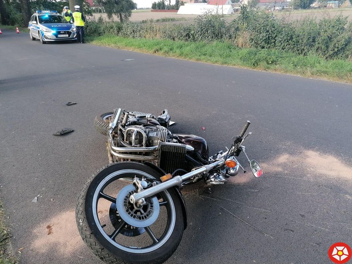 Wypadek w Chlebowie. Nie żyje 58-letni motocyklista