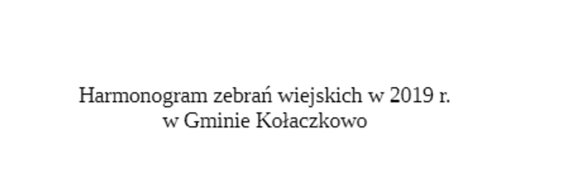 Zebrania wiejskie w Kołaczkowie