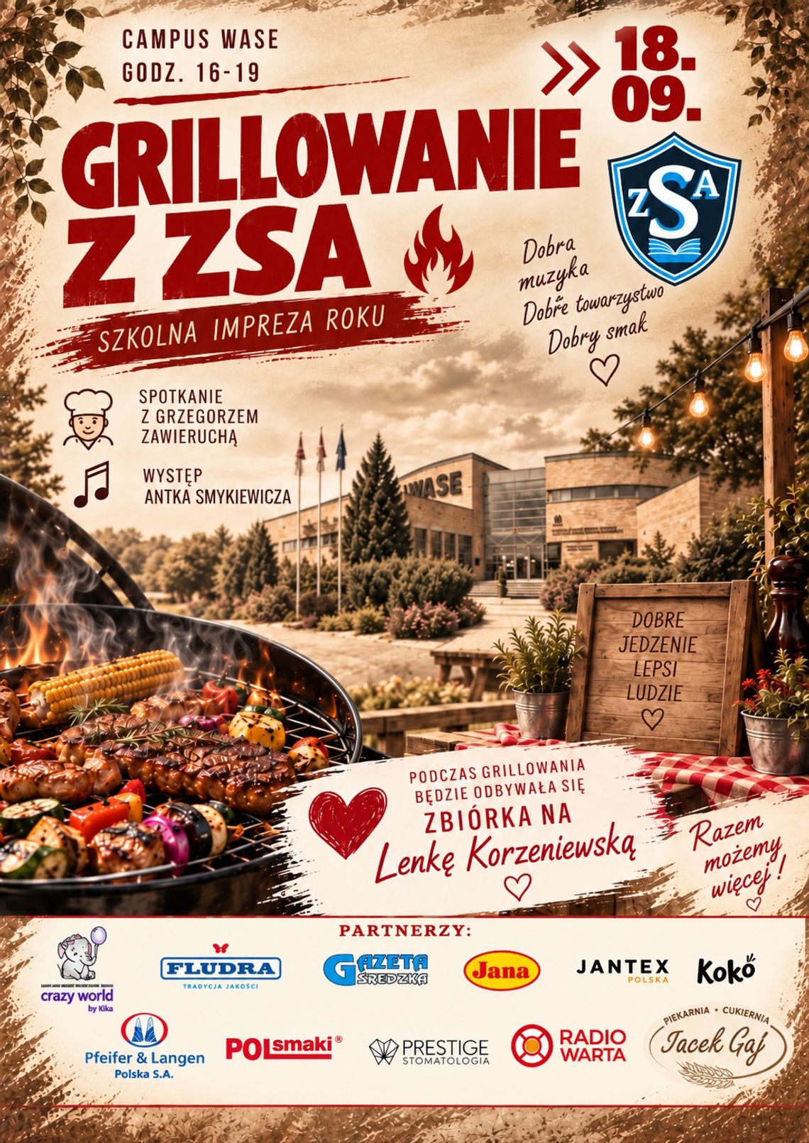 Grillowanie z ZSA szkolna impreza roku 18.09.2026 Grillowanie z ZSA szkolna impreza roku 18.09.2026