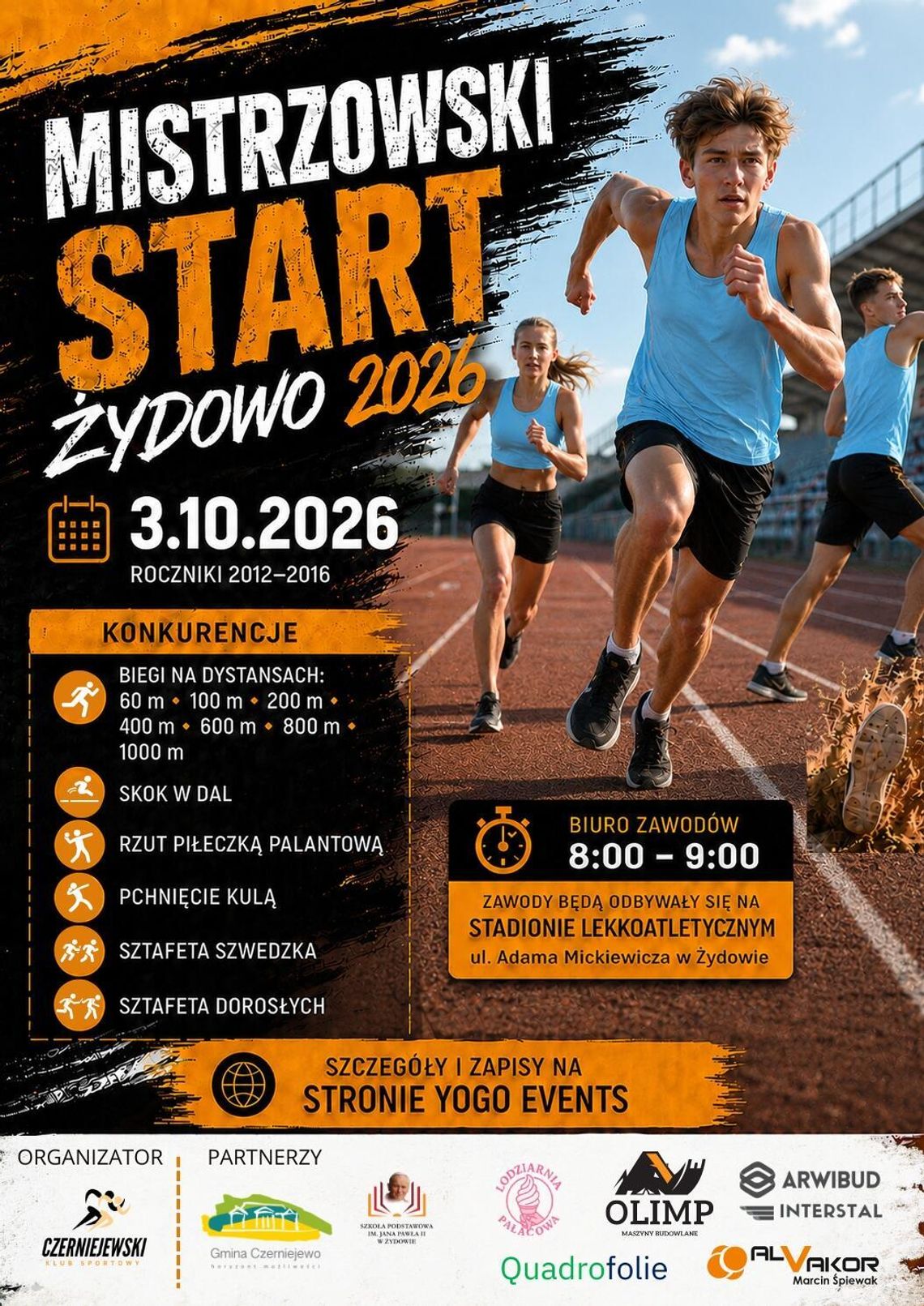 Mistrzowski start w Żydowie - 3.10.2026 Mistrzowski start w Żydowie - 3.10.2026